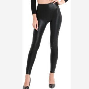 Ginasy Y2K Legging Faux Leather Sz. Large Black Tummy Control Stretch High Waist